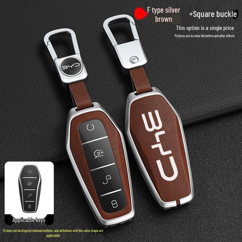 BYD Han Key Case for Qin Pro, Song Max, New Energy, Tang, Song Plus - Metal Shell Car Bag Buckle.