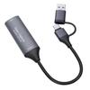 Video Capture Card 4K HD to USB C and A Low Latency USB 3.0 Sound Video Capture Card for Streaming Conference Teaching