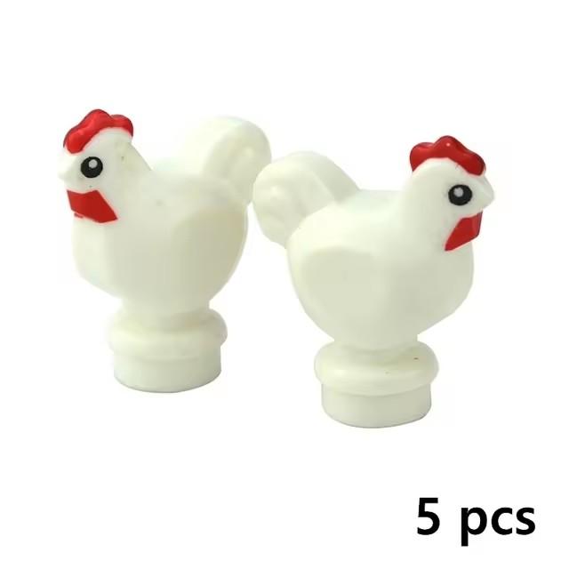 MOC City Animal Building Block Figures Goat Sheep Eagle Owl Panda Parrot Seagull Penguin Zoo Fram Accessories Bricks Toy