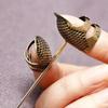 Vintage Adjustable Sewing Thimble, Handmade Non-slip Embroidery against Ring, Vintage Needle Presser Needle Hoop Finger Holder