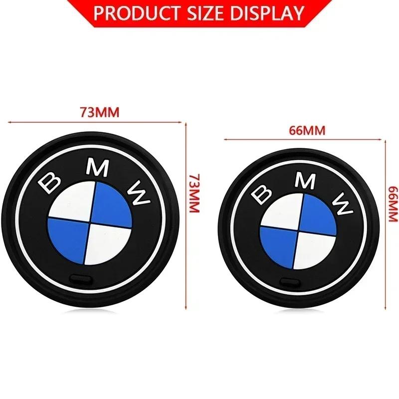 2025 Car For BMW Silicone Car Coaster Cup Holder Coasters Center Console Drink Insert Mats For BMW X3 X5 F10 F20 F30 F34 F36 F15
