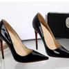 Sexy Niche High Heels Women's Thin Heels Spring and Autumn 2024 New High-end Black Red Sole 9cm Pointed Single Shoes