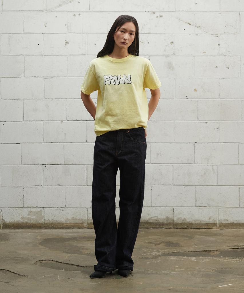 Keulaeki [Unisex] Round Logo Tee_Yellow [Kr265Put421]