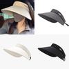 Ice Silk Sun Hat With Wide Brim And Adjustable Wind Rope For Outdoor Use