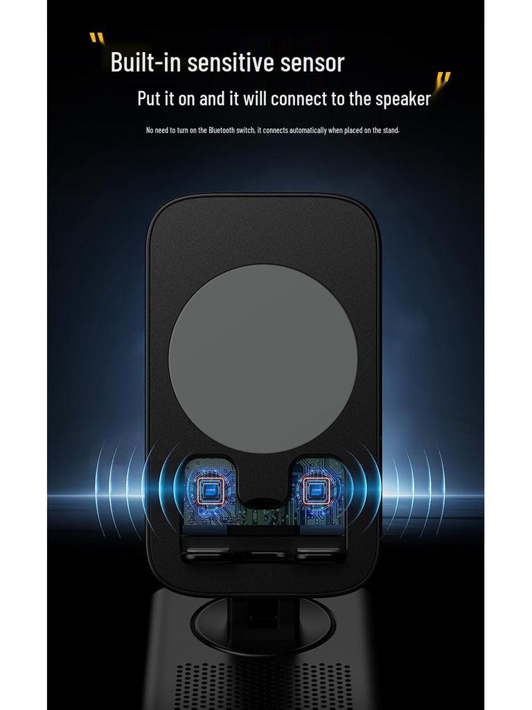 RGB Bluetooth Speaker with Mobile Stand & Power Bank - Ships Same Day