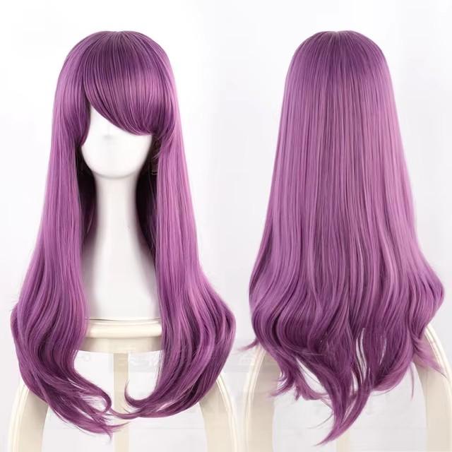 Rize Kamishiro Cosplay Wig Tokyo Ghoul Cosplay Long Wavy Purple Mixed Heat Resistant Synthetic Hair Anime Wigs