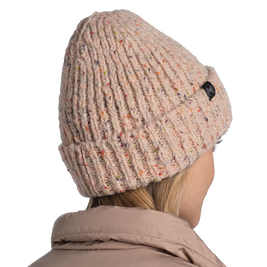 BUFF Knitted Fleece Hat Beanie, Womens Pink Cap