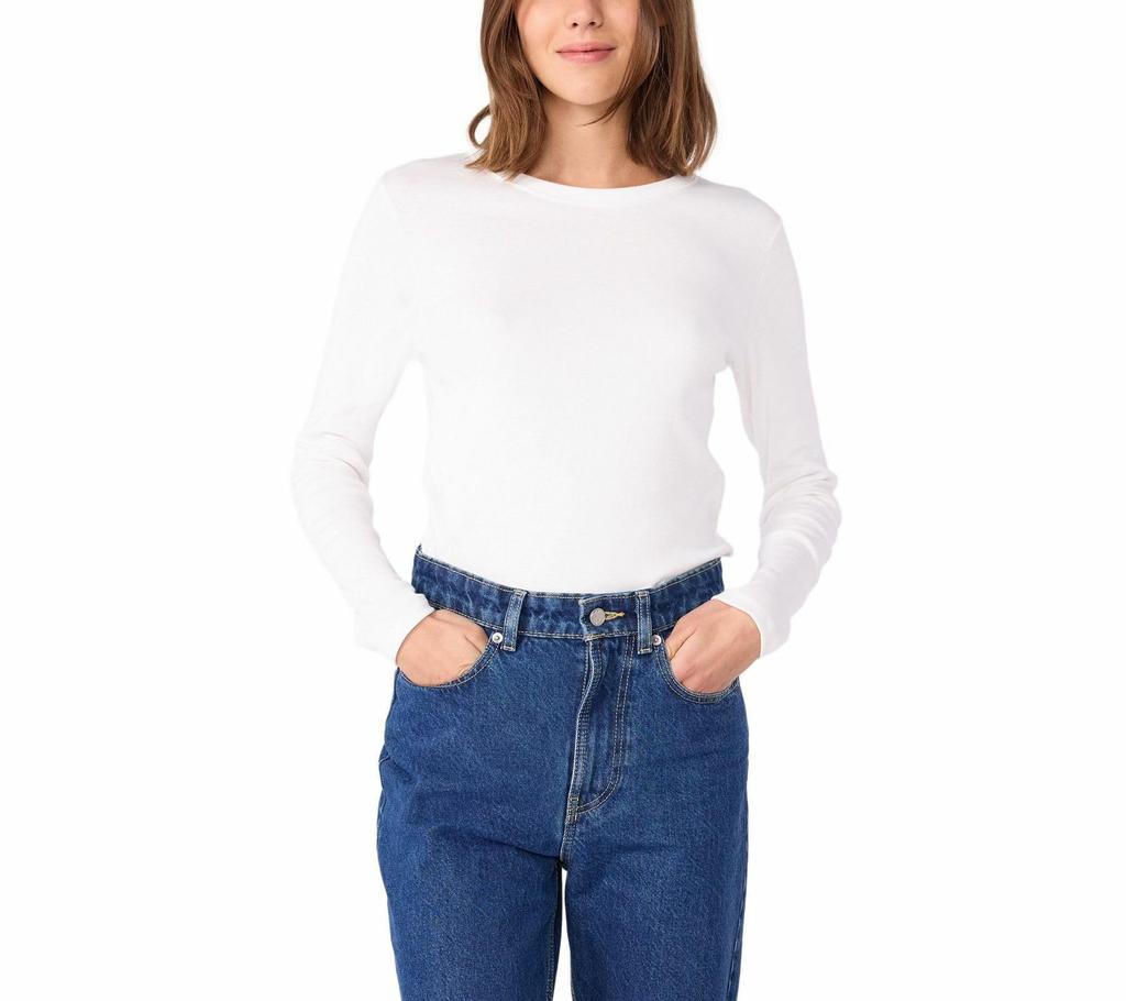 Petit Bateau Crew Neck Long Sleeve A0AKG White S T-Shirt