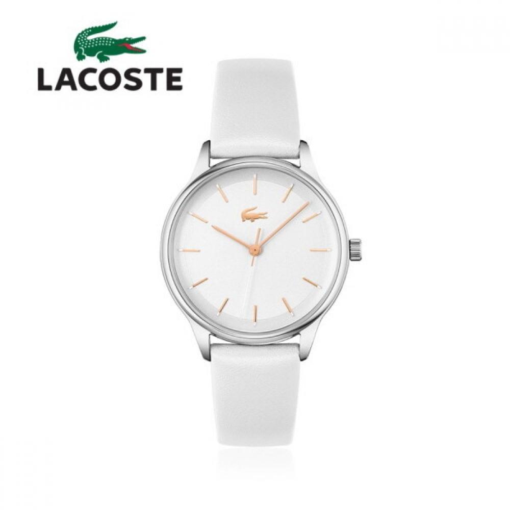 LacoSte Quartz Leather Women S wriSt Watch white (34mm)