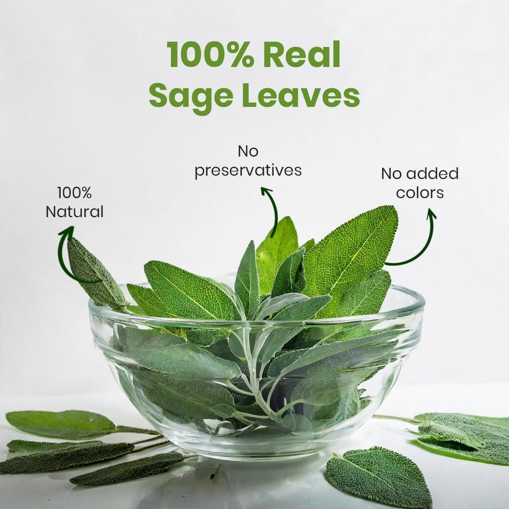 BLUE TEA - Sage Tea Sun Dried Leaves - 50 gm - 50 Cups | ANTI-INFLAMMATORY | Detox Tea - Anti-Oxidant Rich - Rich In Vitamin A & C - Gluten Free -