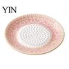 Portable Garlic Mincer Ceramic Grater Plate, Embossed Grinding Dish for Grating Manual Food Crusher Wasabi Ginger Cheese Chocolate Carrot Fruits