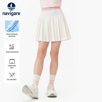 Girls' Summer Quick-Dry Skort with Safety Shorts