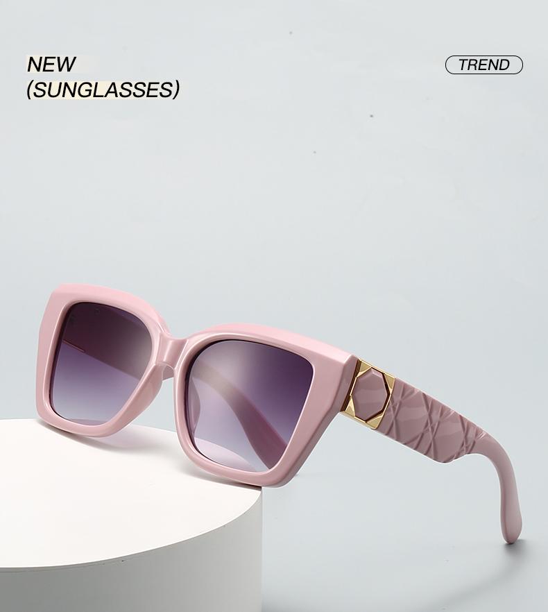 New Fashion Sunglasses Women Square Face Slim Sunglasses Anti-UV Sunglasses