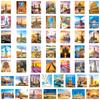 50Pcs/Set Famous City Landmarks Mini Poster Stickers DIY Fashion Waterproof Doodle Decals Stickers (2 Styles)