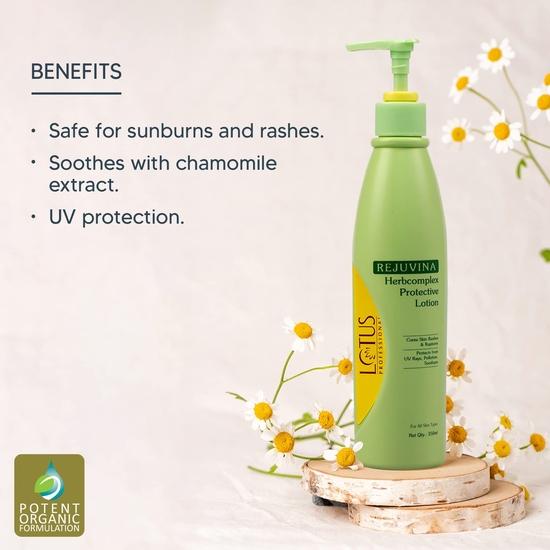 Lotus Professional Herbals Rejuvena Herbo Complex Schützende Körperlotion für Männer & Frauen, 250ml| 8 Stunden Langzeitschutz