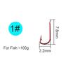 100pieces Red Fishing Hooks Live-Bait Hook High Carbon Steel Fishhook Fly Tying Hooks Carp Fishing Hook