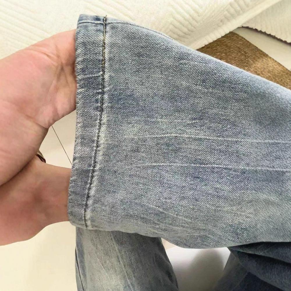 High-waisted Straight Jeans Female Fall Vintage Loose Skinny Versatile Trailing Wide-legged Pants Retro Street Style Baggy Long Jeans for Ladies