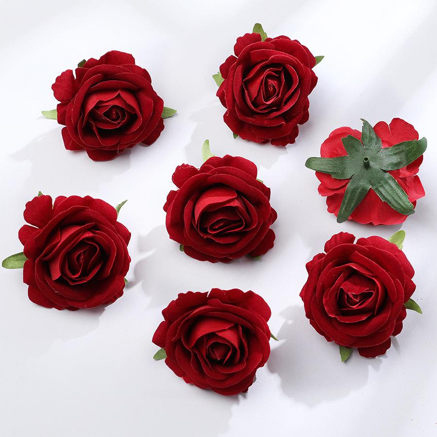 Premium Velvet Artificial Rose Heads for DIY Brooches and Clothing Accessories