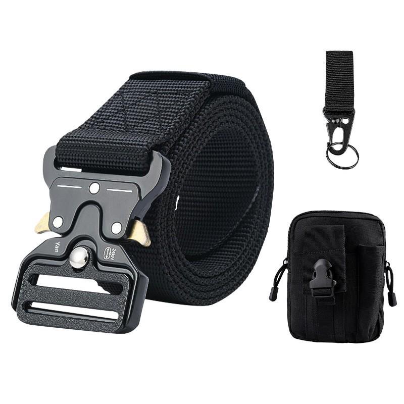 Elastic Tactical Nylon Belt with Alloy Buckle, Popular for Outdoor Use, Customizable Size