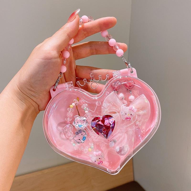 Cartoon Princess Jewelry Set: Necklace, Hair Clip & Ring for Little Girls - Perfect Birthday Gift