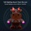 1/2Pcs Kids Electric Cow Toy with LED Light Music Singing Dancing Cartoon Dairy Cattle Toy Toddlers Interactive
