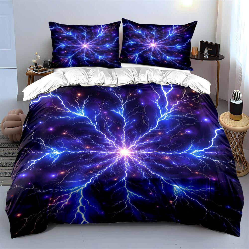 "Electric cosmos radiance." Bedding sets Duvet covers Pillowcases(1* Duvet Cover 2* Pillowcases without duvet insert)