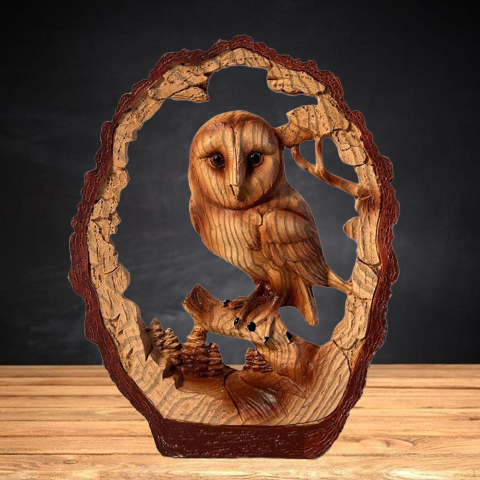 

Фигурка животного из смолы в подарок для офиса, коллекционная скульптура, стол, акцент для столовой Owl