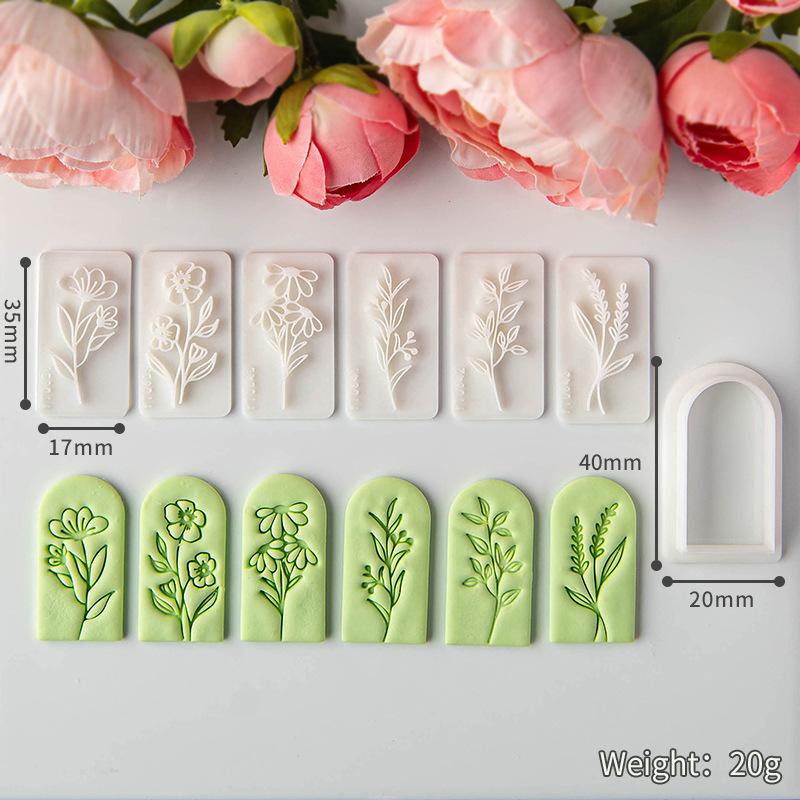 Fresh Flower Clay Soft Pottery Earrings Molds Are Suitable for Making Handmade Diy Jewelry Pendants Polymer Clay Tools