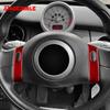 For Mini Cooper Hatch One R50 R53 2001-2006 Steering Wheel Button Sticker Strip Soft Carbon Fiber Car Interior Panel Cover Decal