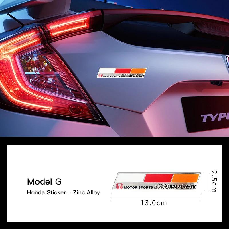 Metal Car Logo Styling Zinc Alloy Sticker Decal Decoration Accessories For  Honda Mugen Power Fit Jazz City Civic Accord HRV CRV Metal Sticker