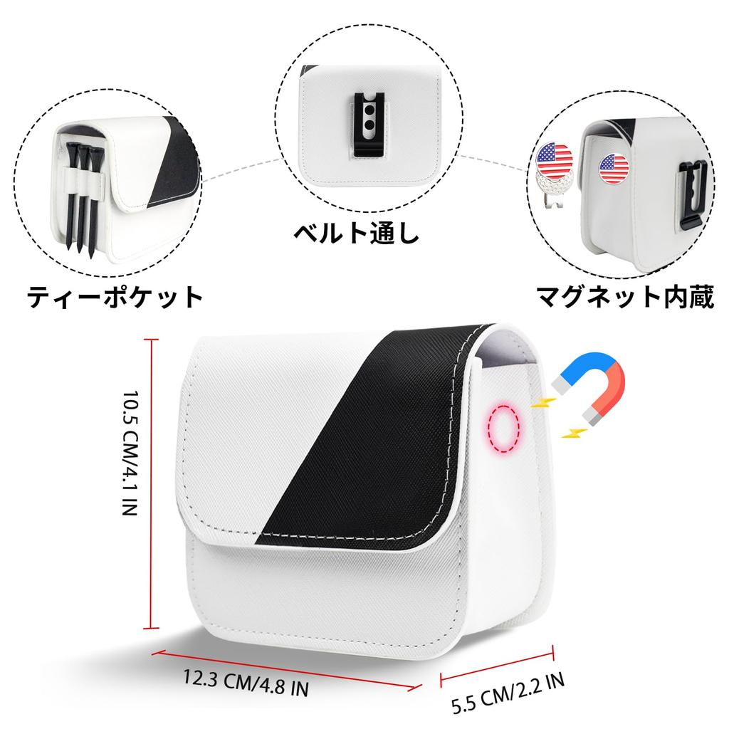 Crestgolf Golf-Laser-Entfernungsmesser-Etui, Aufbewahrungsbox für Entfernungsmesser, Aufbewahrungsbox aus PU-Leder für Entfernungsmesser, Tragetasche für Golf-Entfernungsmesser, magnetisches Etui