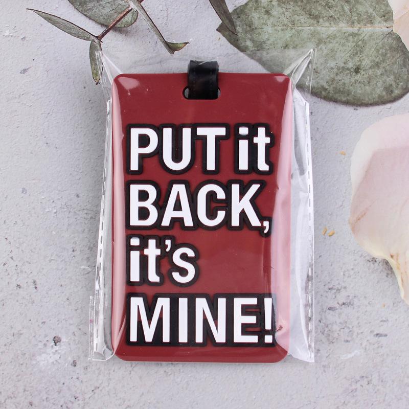 3D Letter PVC Luggage Tag with Boarding Pass Lanyard for Suitcases