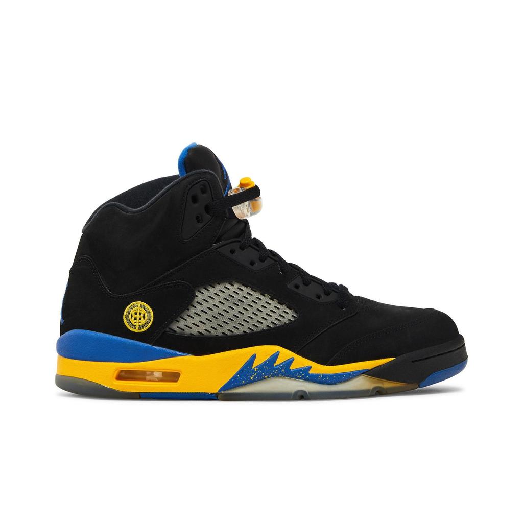 Air Jordan 5 Retro 'Shanghai Shen' (Unisex) Black / Varsity Royal-Varsity Maize Vintage Basketball Shoes 136027 089
