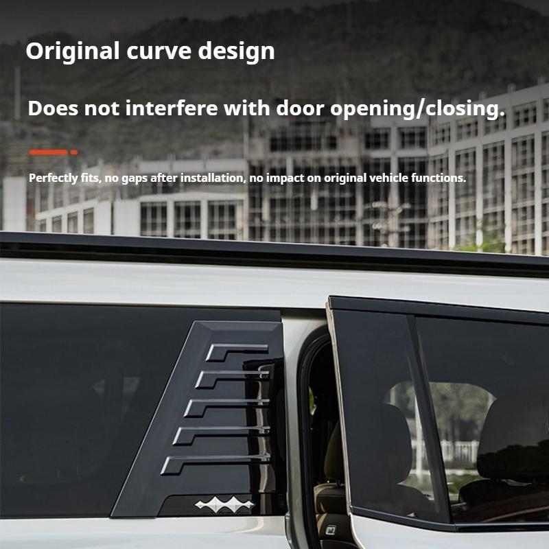 For BYD Leopard 8 Denza B8 Car C Pillar Decor Sticker Rear Window Black Panel Protector Exterior Modification