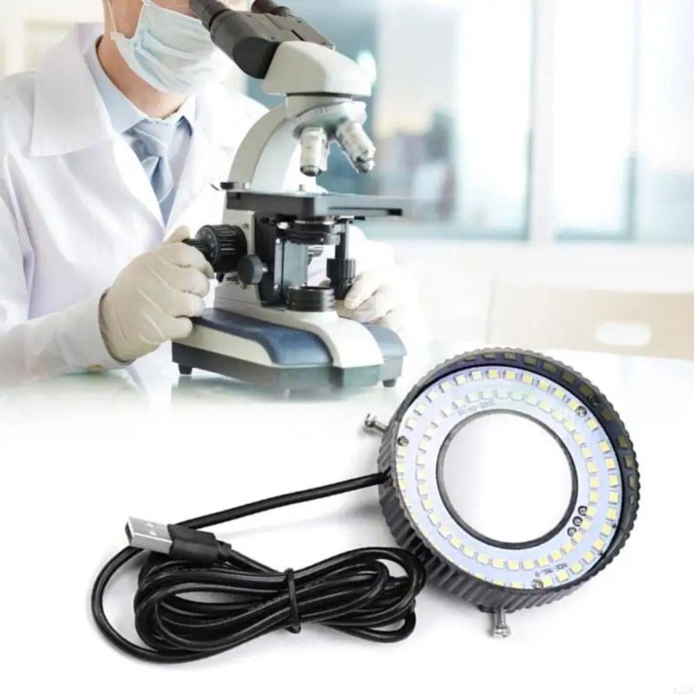 USB Powered Microscope Lamp White LED Microscope Ring Light Industry Microscope