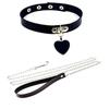 Sexy Necklace Collar Leather  Cosplay Heart Collars And Leash Set For Women Bondage Gothic Choker Accessories
