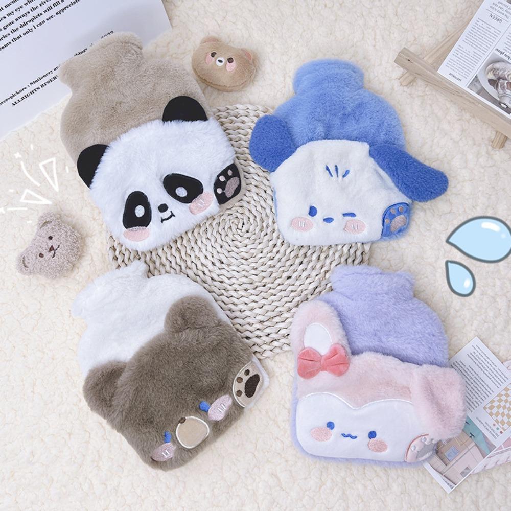 

Plush Water-filled Hot Water Bottle Cold-Proof Pocket Hot Water Bag Winter Style D