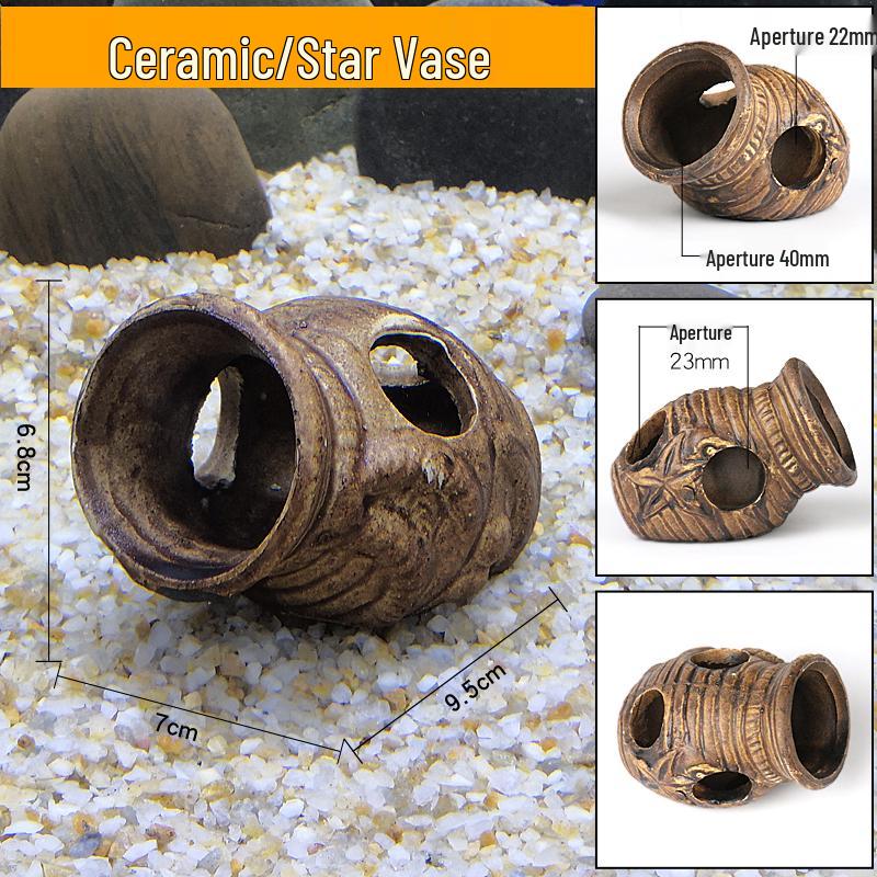 Ceramic Fish Tank Decoration: Shrimp Hiding, Cichlid Breeding, Spawning Nest.