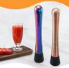 Muddler for Cocktails 8Inch Stainless Steel Cocktail Muddler with Grooved Nylon Head Fruit Crusher
