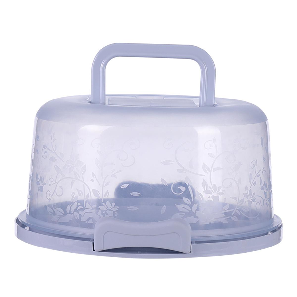 

For Cake Transport Cake Storage Container Cake Holder Stand Versatile Display Snap Lock Closure For 8 X 5 Cakes синій