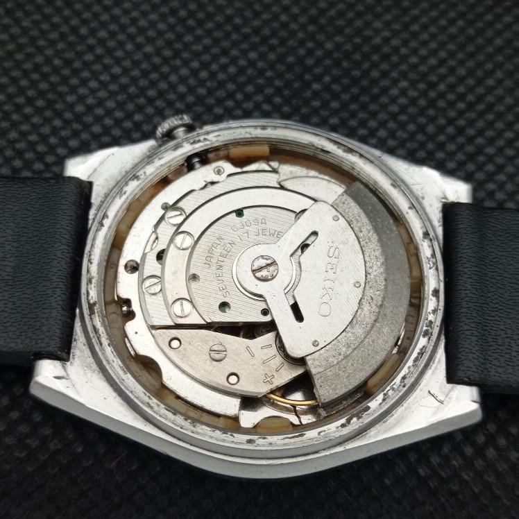 POUŽITÉ VINTAGE SEIKO 5 AUTOMATIC 6309A JAPONSKÉ PÁNSKÉ D/D BÍLÉ HODINKY 608e-a315938-9 SKU608e-a315938