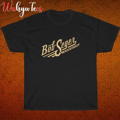 Bob Seger und The Silver Logo Schwarz/Grau/Marineblau/Weiß Größe S-5XL Unisex T-Shirt