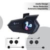 Motorcycle Headset Motorcycle Communication Systems Colorful Light Voice Assistant Noise Cancellation Waterproof Earphone for
