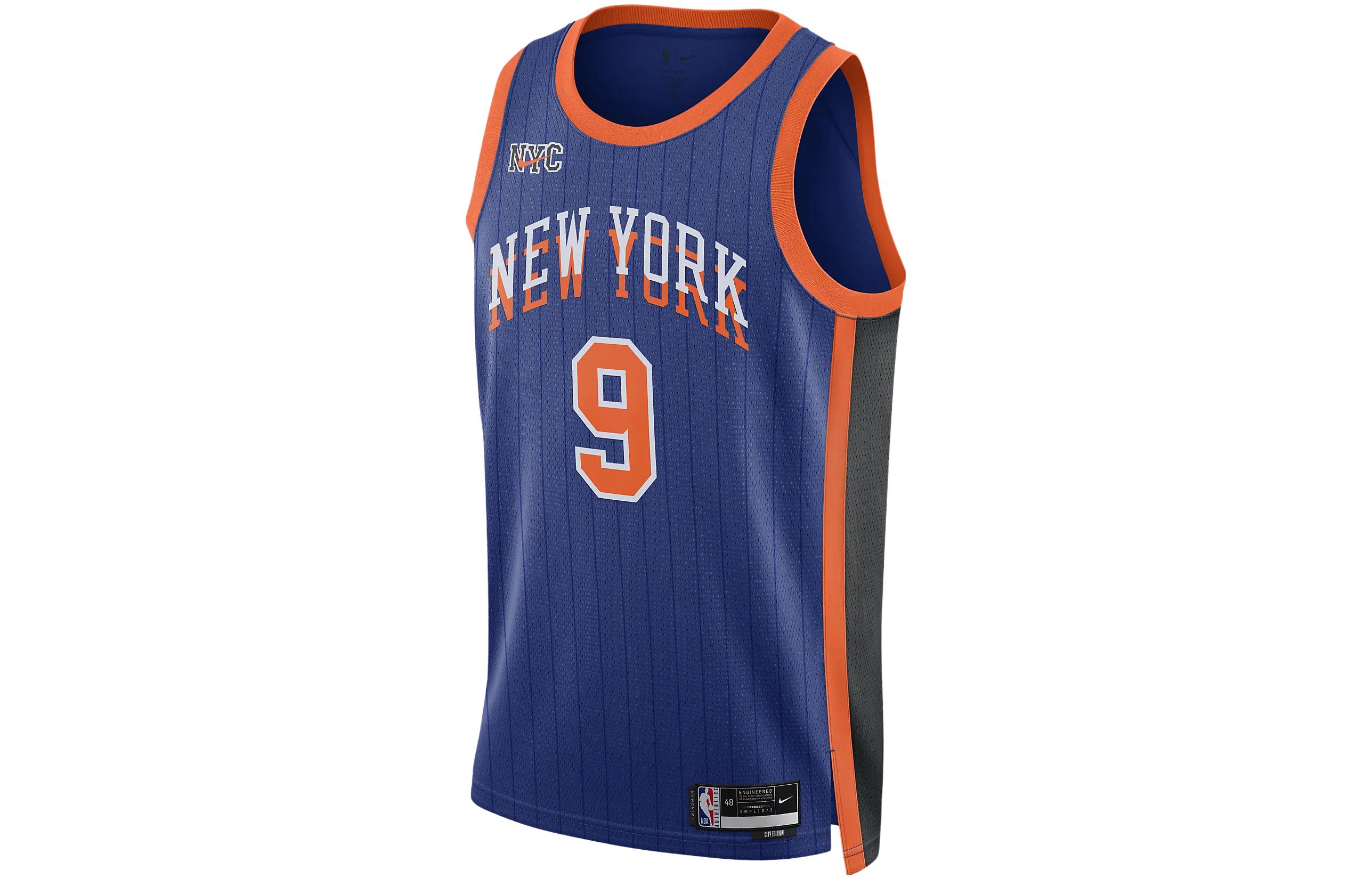

Nike Dri Fit Basketball Jersey City Edition 2023/24 Season, New York Knicks RJ Barrett Size 9 Men s Dark Blue DX8512-400 XXL