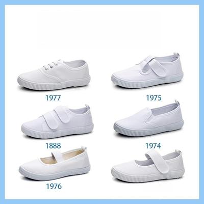 Klassieke Effen Canvas Sneakers voor Kinderen Comfortabele Witte Sportschoenen Jongens Meisjes School Sport Cheerleading Ademend Schoeisel