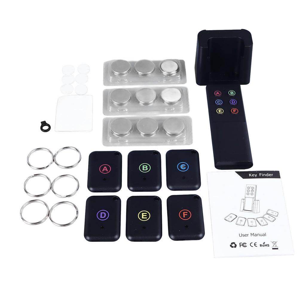 Key Finder 1 Transmitter 6 Receivers 433.92mhz Wireless Long Range 75 To 80dB High Volume Beep
