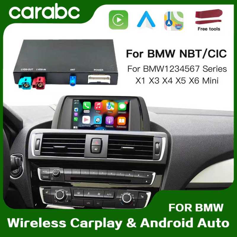 CARABC Wireless Carplay for BMW F10 F01 X5 E70 X3 F25 F30 F31 F20 F21 MINI NBT CIC System Android Auto OEM Integration Module