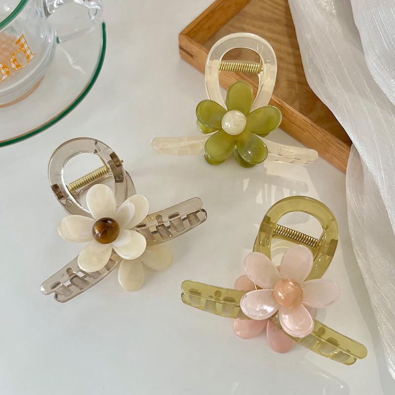 Flower Hair Claw Clips Sweet Girls Clamp Barrettes Exquisite Elegance Shark Crab Clips For Women Hair Accessories