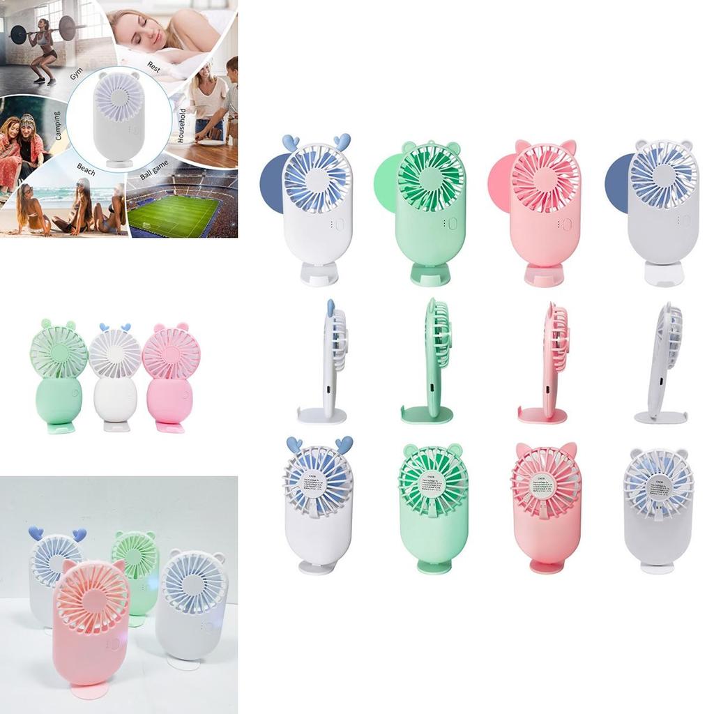 Handheld Mini Usb Fan With Holder Portable And Adjustable For Outdoor Travelling
