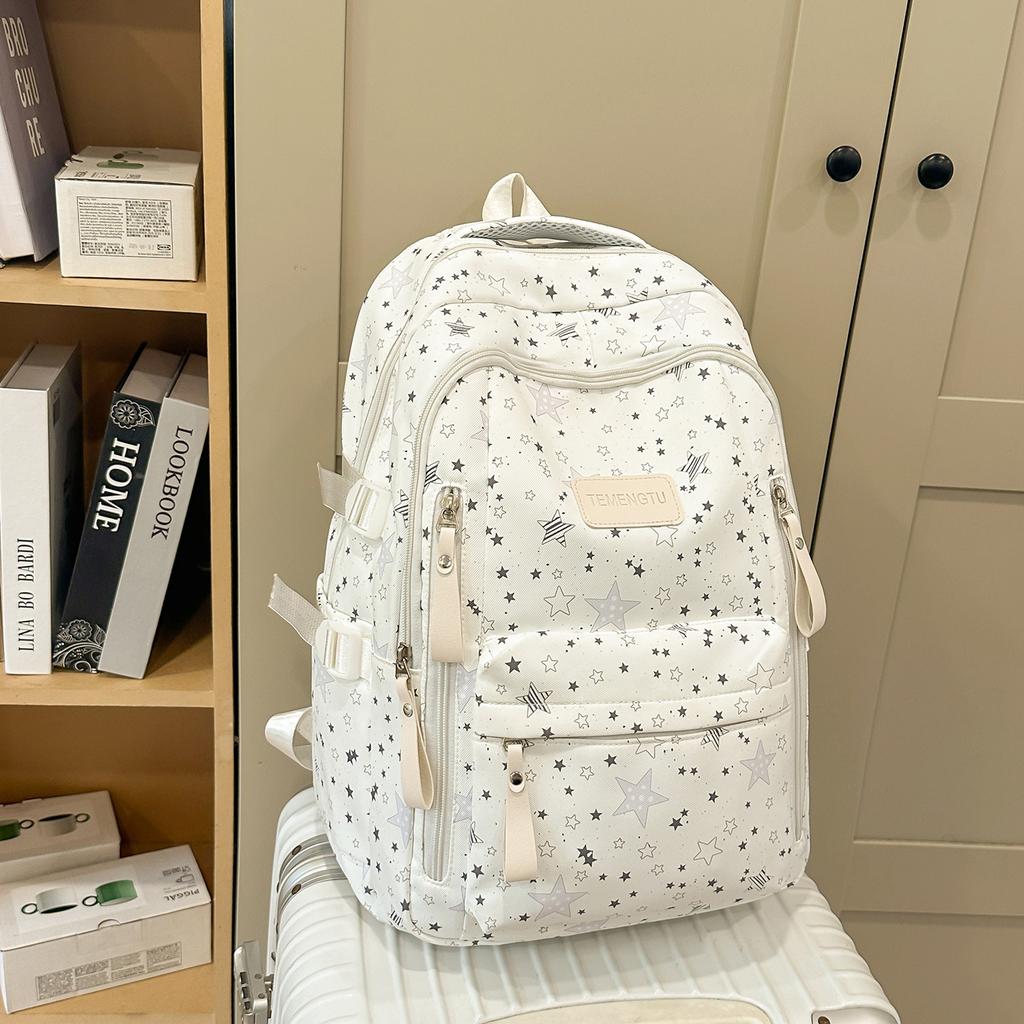 Schoolbag Japanese school bag ins niche high value fresh and sweet star backpack junior high school girls make-up bag